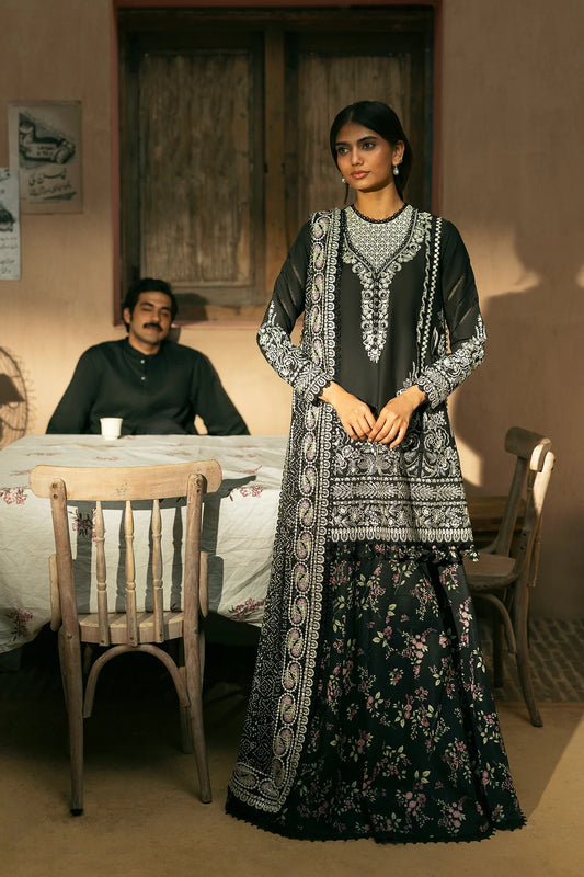 AFROZEH Mulaqaat Embroidered Printed Lawn Unstitched 3pcs