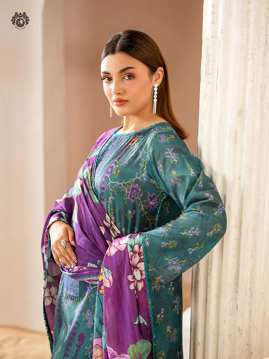 Gullbano By Gull Jee Embroidered Digital Printed Lawn Unstitched 3 Piece