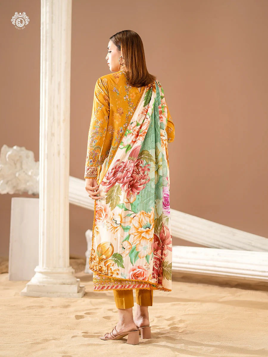 Gullbano By Gull Jee Embroidered Digital Printed Lawn Unstitched 3 Piece