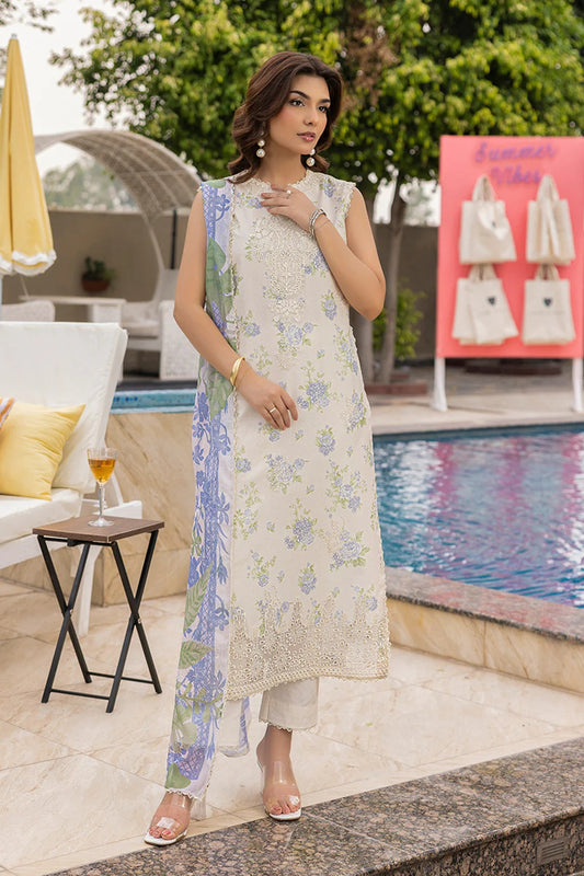 Mojito by Saad Sheikh Embroidered with Boring and Printed Lawn Unstitched 3Pcs