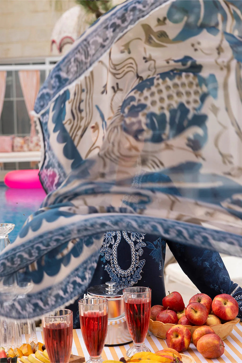 Mojito by Saad Sheikh Embroidered with Boring and Printed Lawn Unstitched 3Pcs