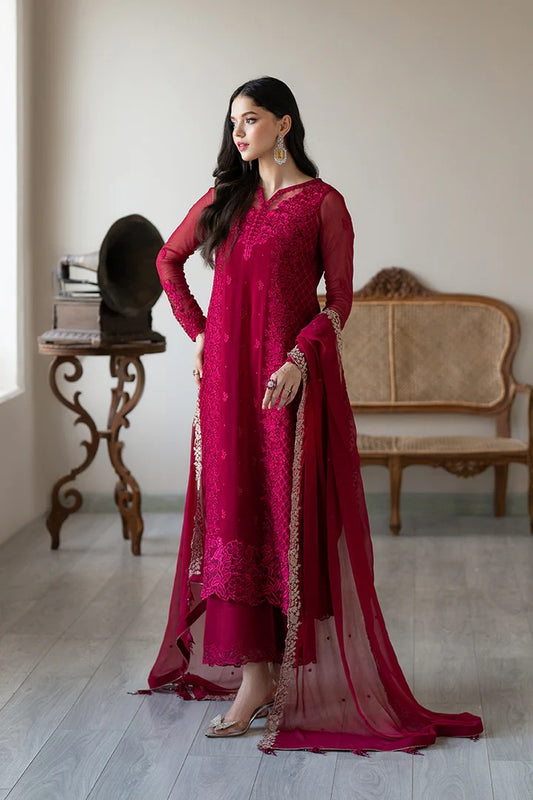 Azure Ensembles Festive Chiffon Unstitched 3Pcs
