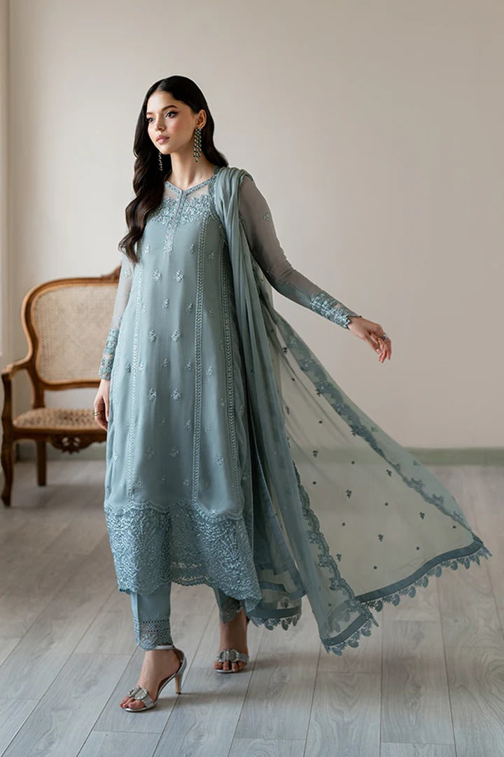 Azure Ensembles Festive Chiffon Unstitched 3Pcs