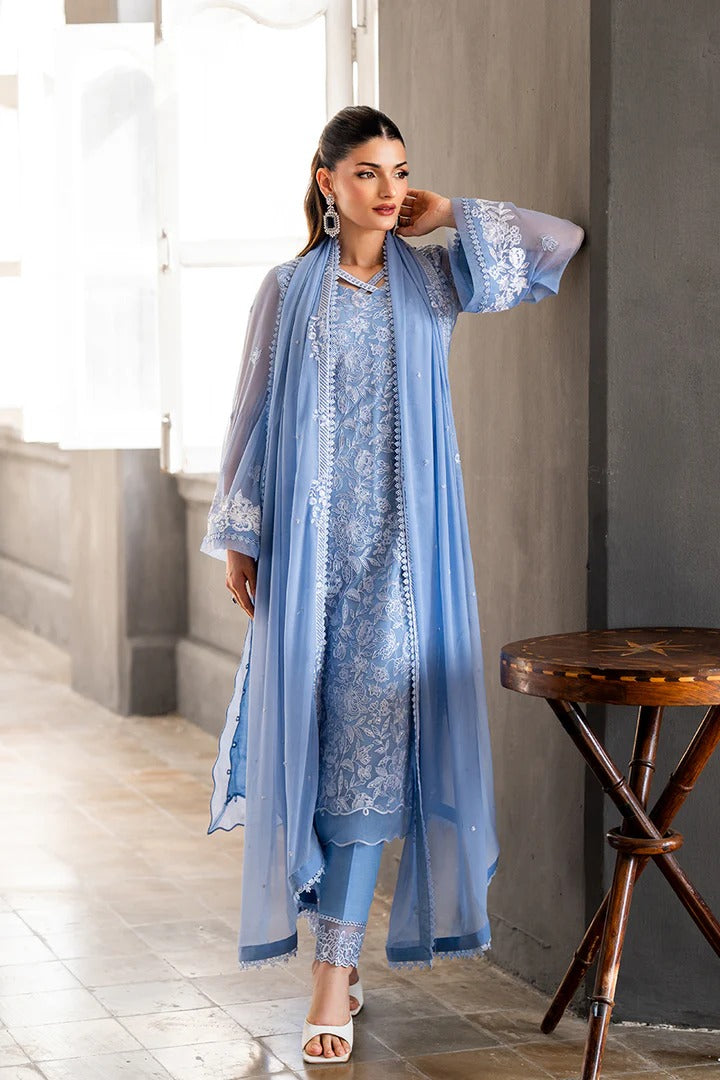 Azure Ensembles Festive Chiffon Unstitched 3Pcs