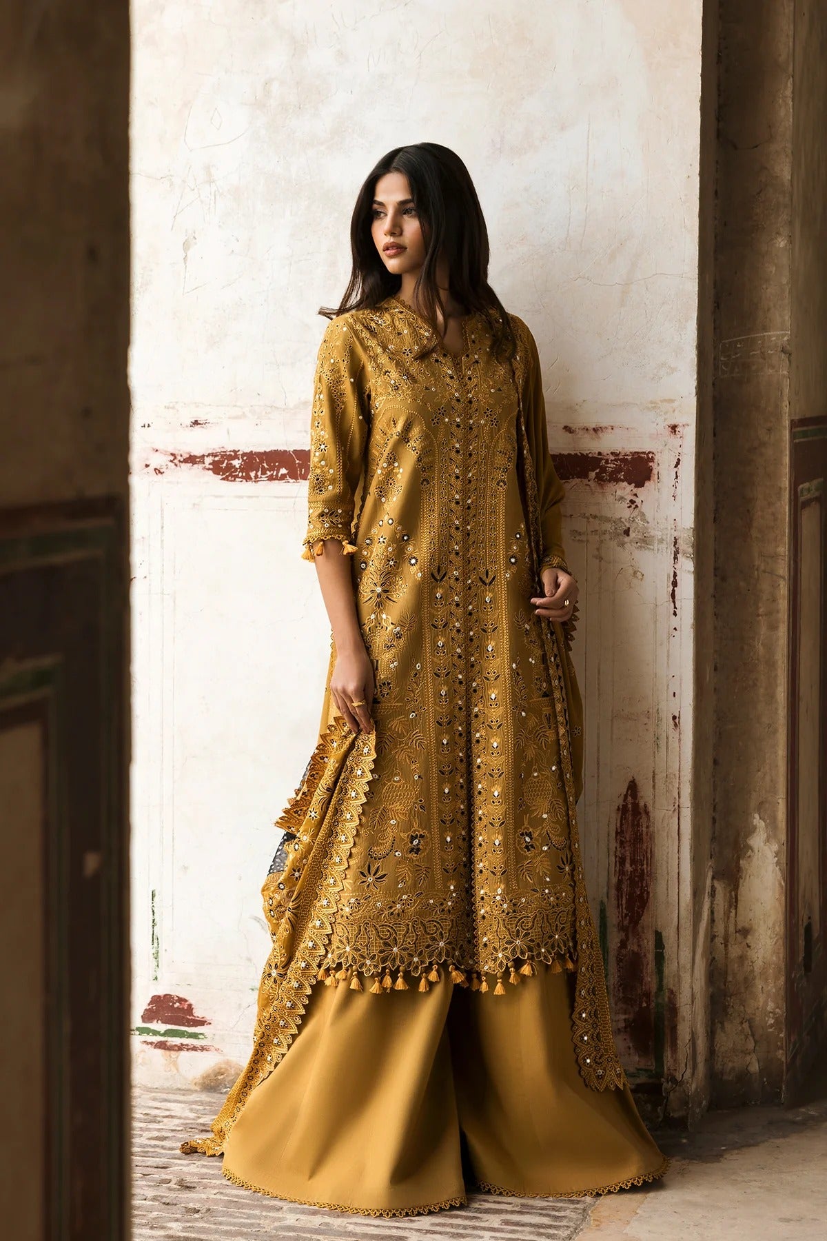 AFROZEH Mulaqaat Embroidered Printed Lawn Unstitched 3pcs