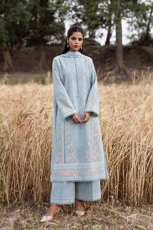 AFROZEH Mulaqaat Embroidered Printed Lawn Unstitched 3pcs