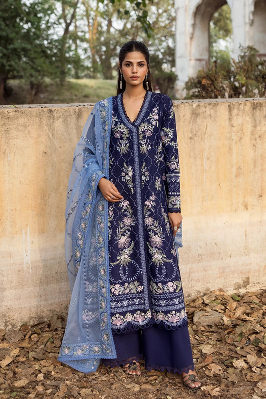 AFROZEH Mulaqaat Embroidered Printed Lawn Unstitched 3pcs