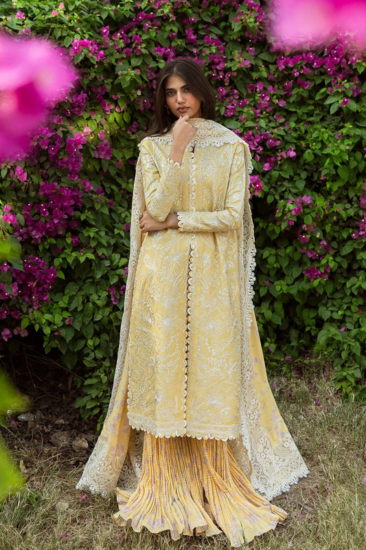 AFROZEH Mulaqaat Embroidered Printed Lawn Unstitched 3pcs