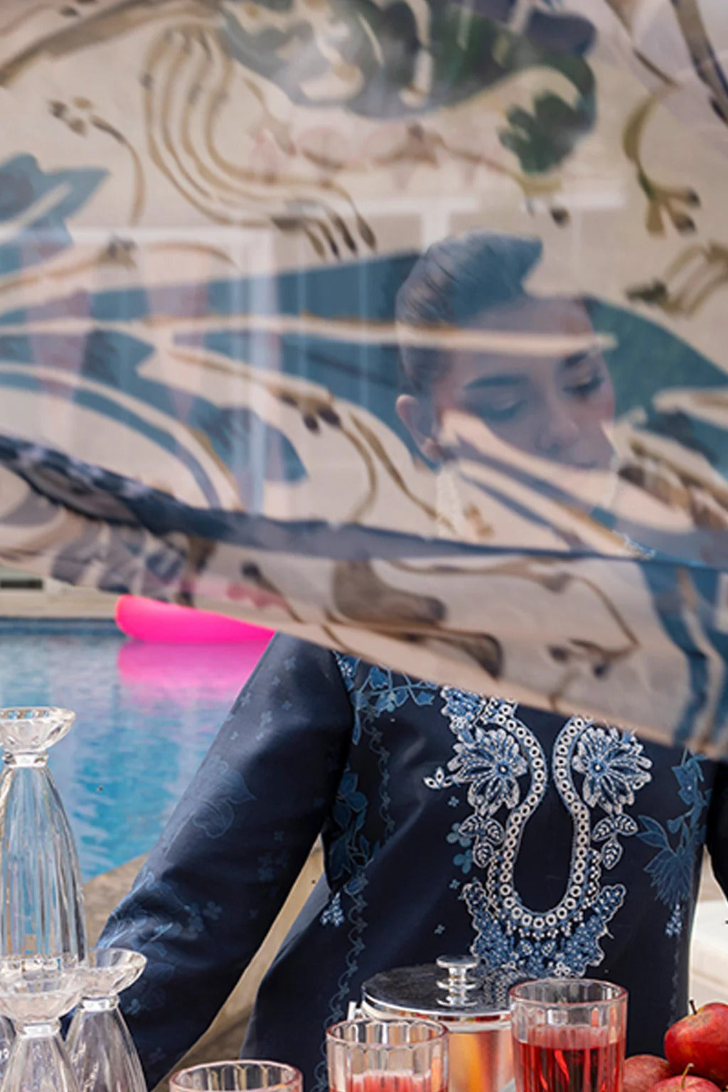 Mojito by Saad Sheikh Embroidered with Boring and Printed Lawn Unstitched 3Pcs