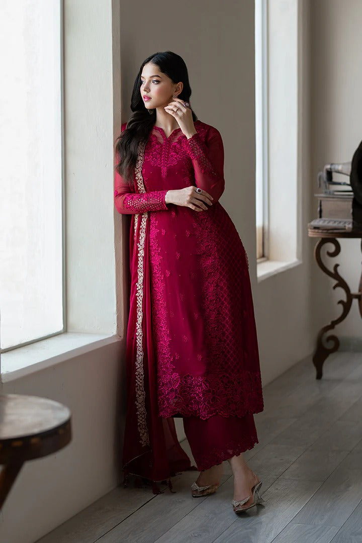 Azure Ensembles Festive Chiffon Unstitched 3Pcs