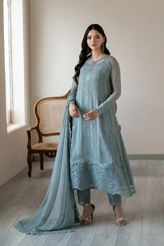 Azure Ensembles Festive Chiffon Unstitched 3Pcs