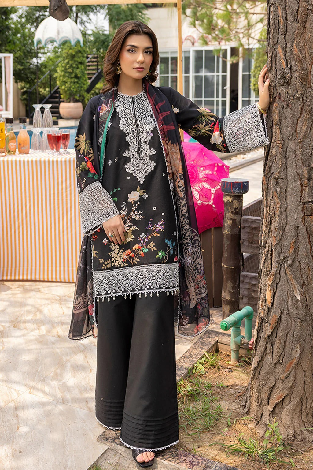 Mojito by Saad Sheikh Embroidered with Boring and Printed Lawn Unstitched 3Pcs