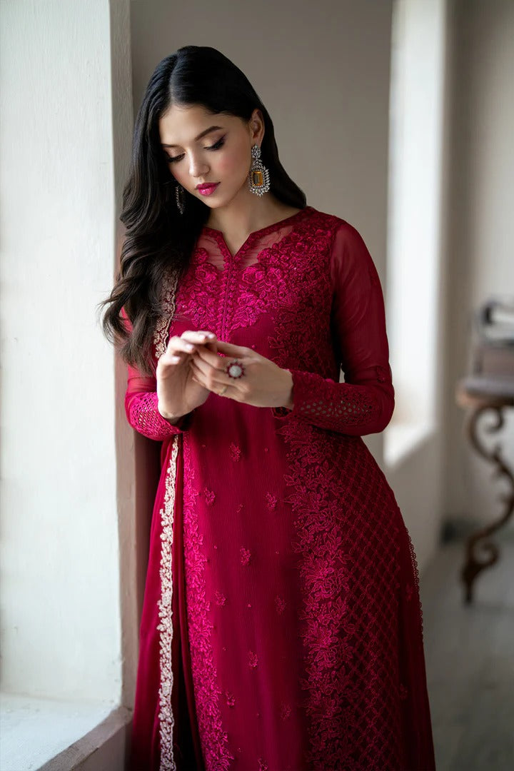 Azure Ensembles Festive Chiffon Unstitched 3Pcs