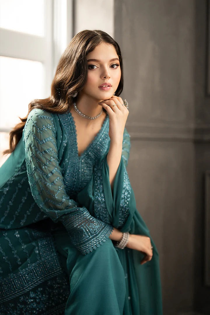 Azure Ensembles Festive Chiffon Unstitched 3Pcs