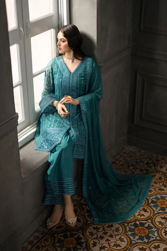 Azure Ensembles Festive Chiffon Unstitched 3Pcs