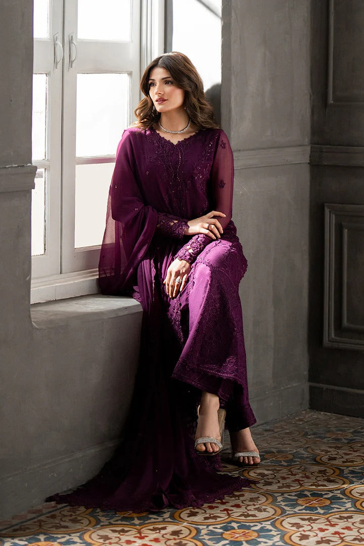 Azure Ensembles Festive Chiffon Unstitched 3Pcs
