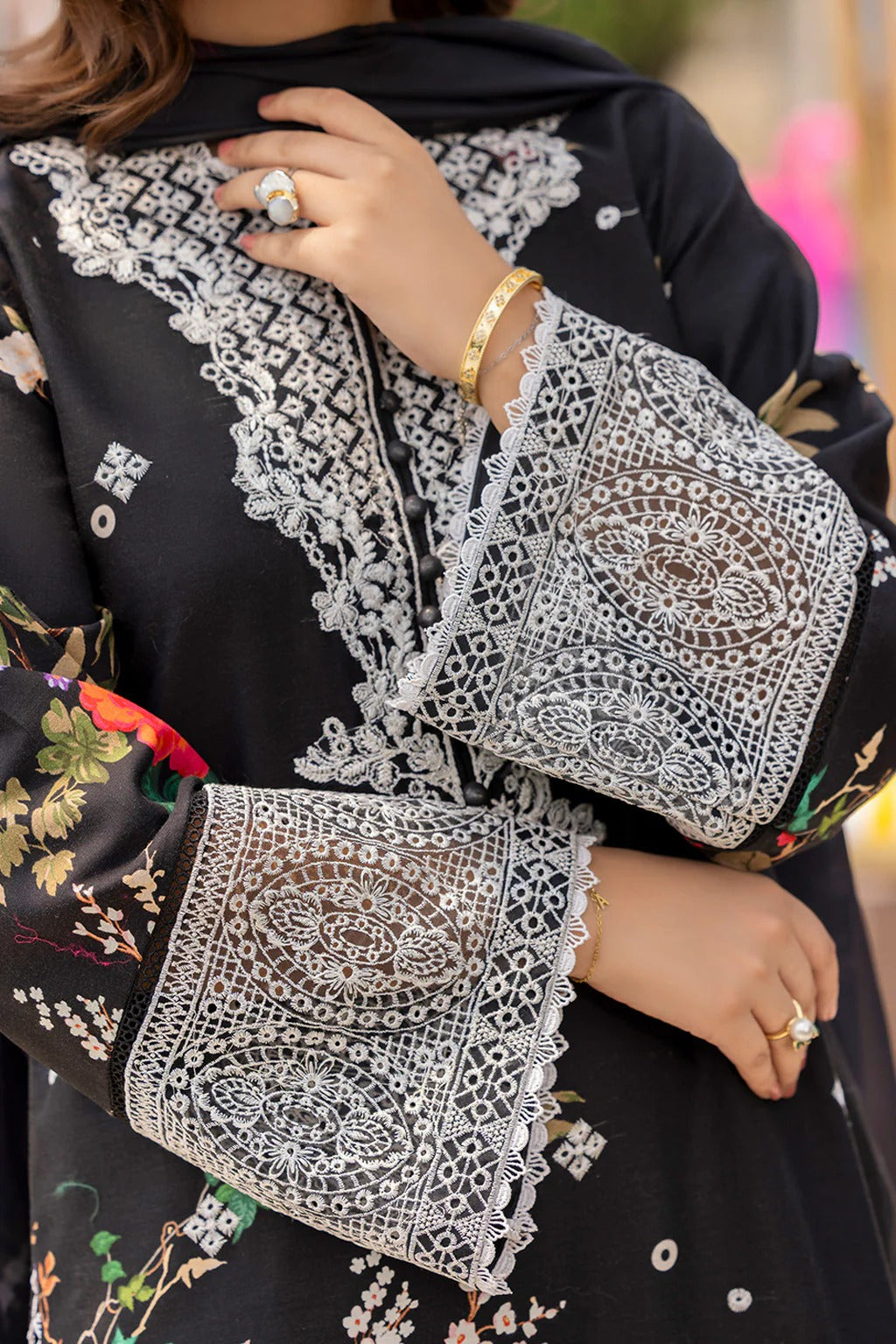 Mojito by Saad Sheikh Embroidered with Boring and Printed Lawn Unstitched 3Pcs