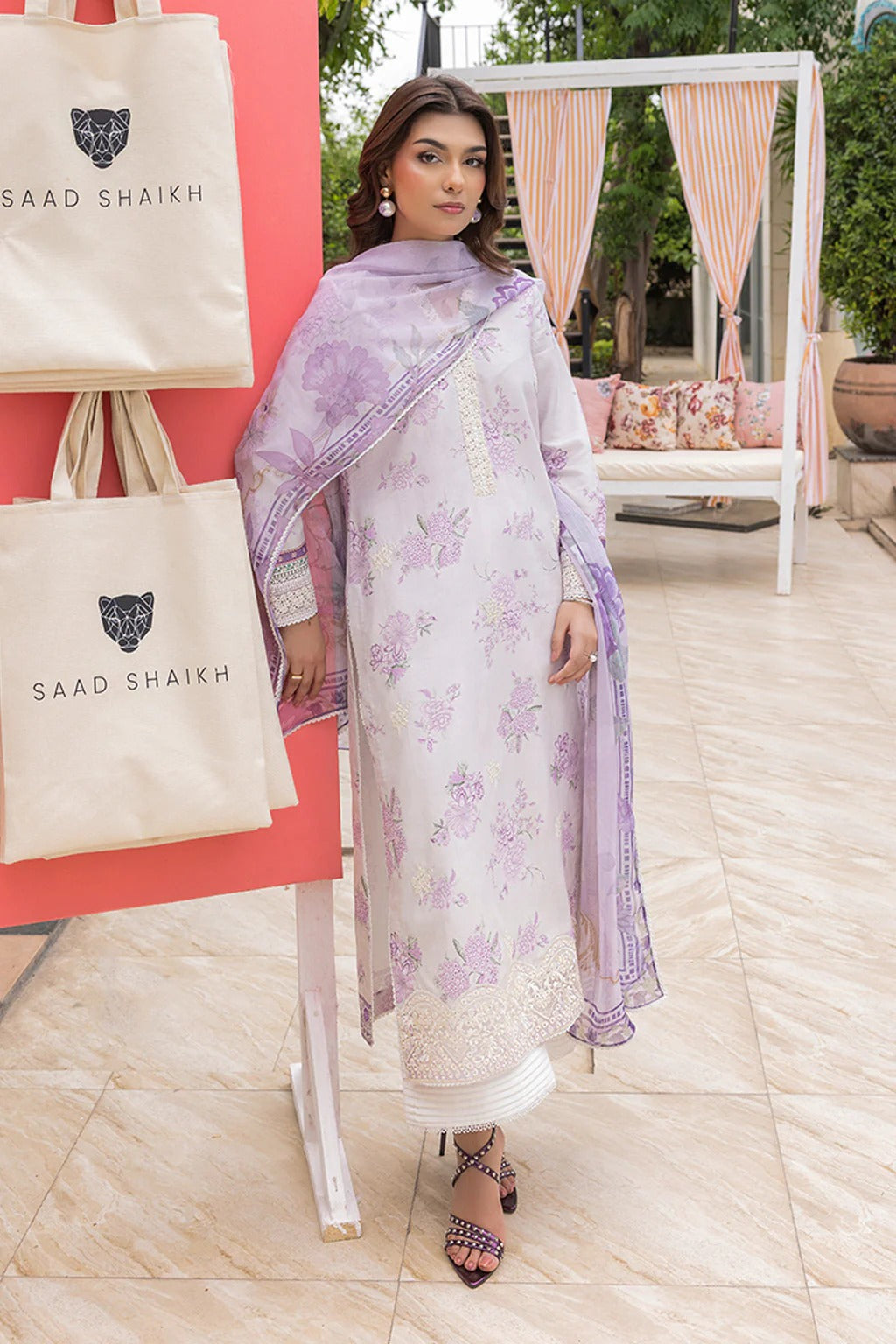 Mojito by Saad Sheikh Embroidered with Boring and Printed Lawn Unstitched 3Pcs