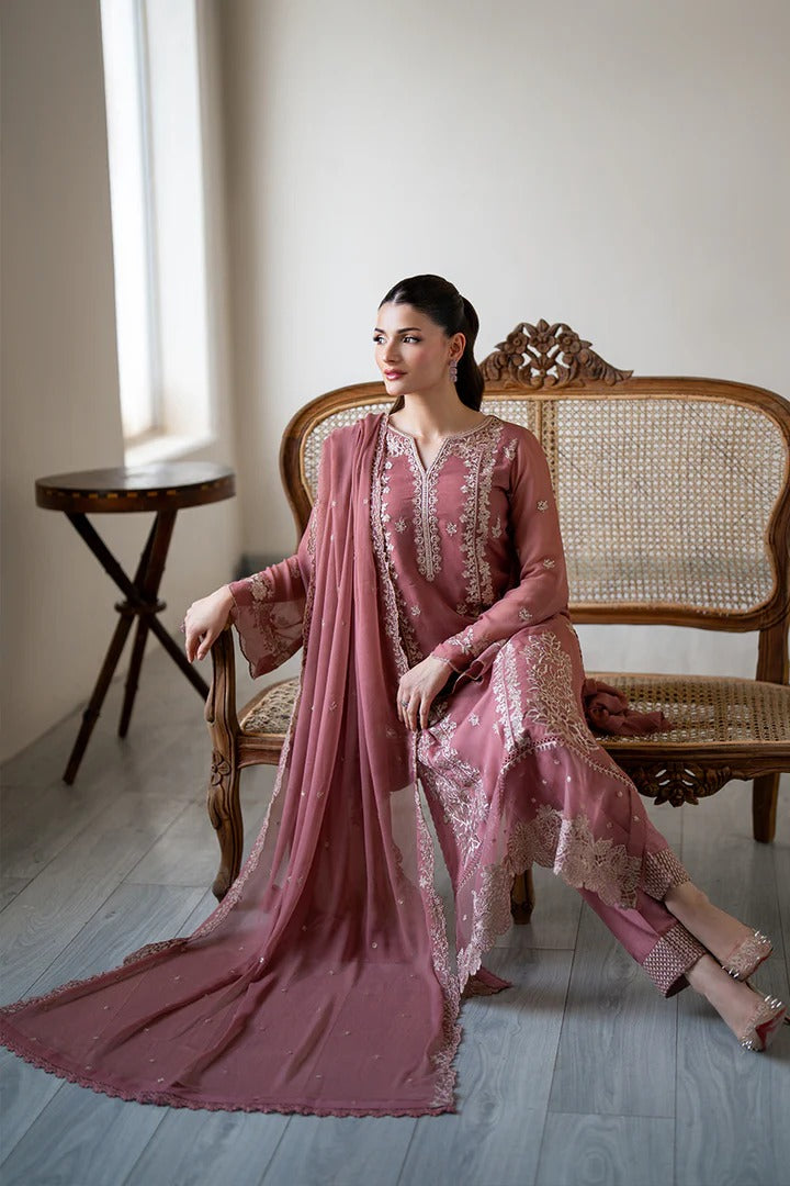 Azure Ensembles Festive Chiffon Unstitched 3Pcs