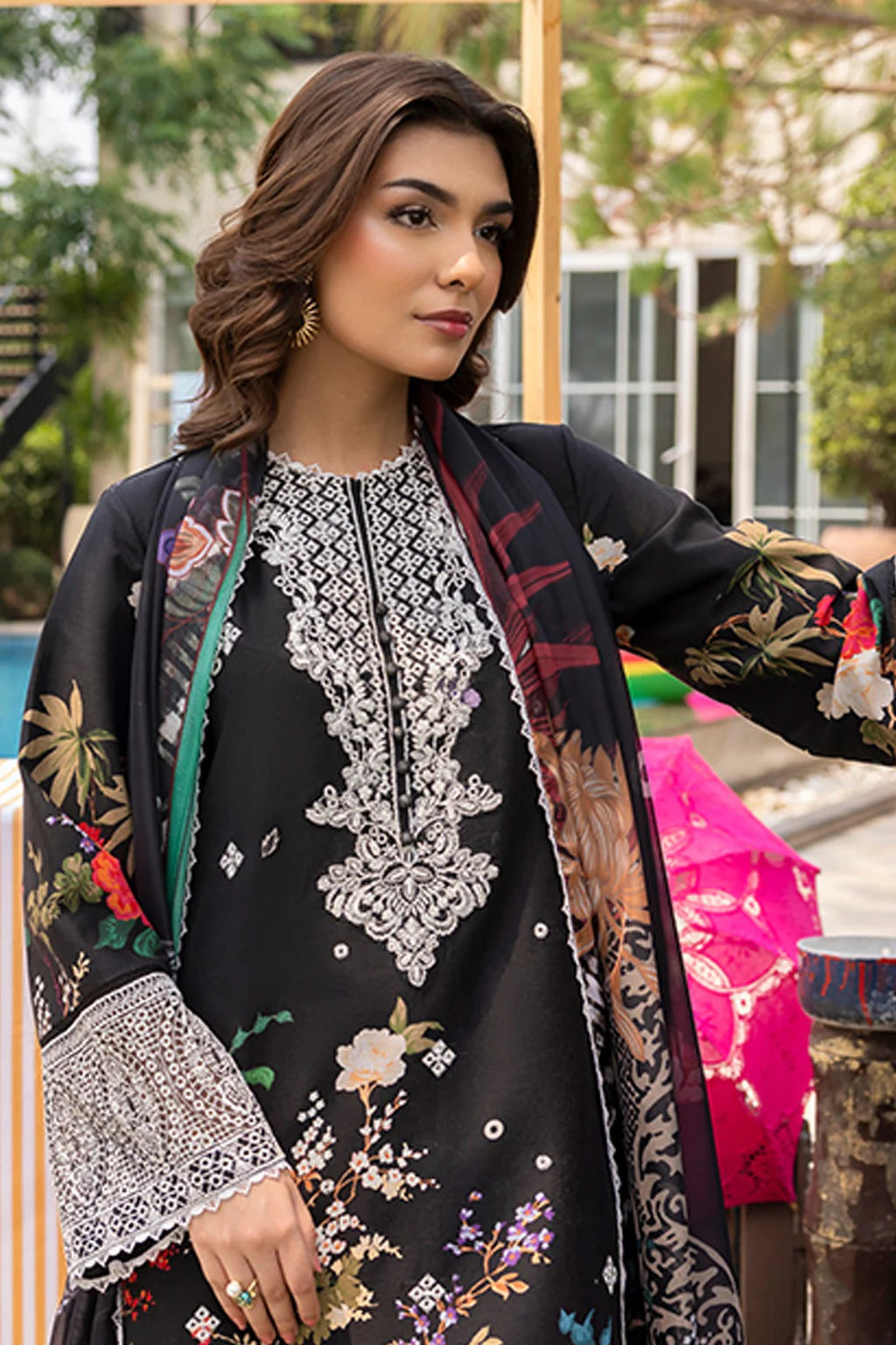 Mojito by Saad Sheikh Embroidered with Boring and Printed Lawn Unstitched 3Pcs
