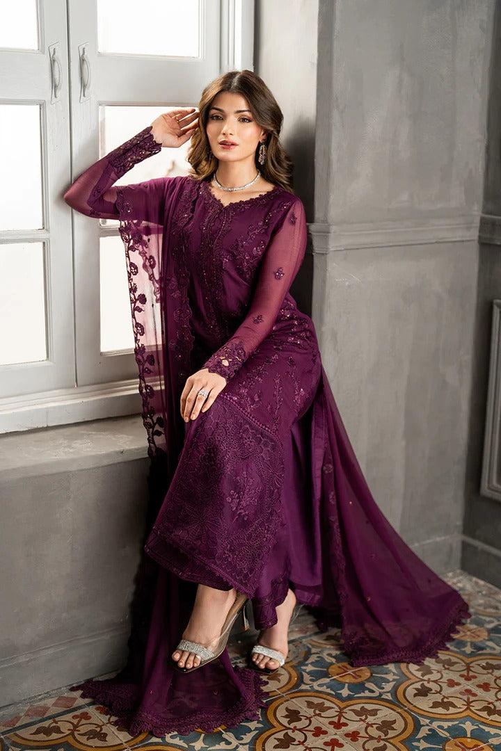 Azure Ensembles Festive Chiffon Unstitched 3Pcs