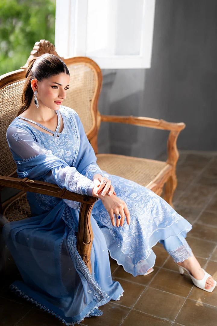 Azure Ensembles Festive Chiffon Unstitched 3Pcs