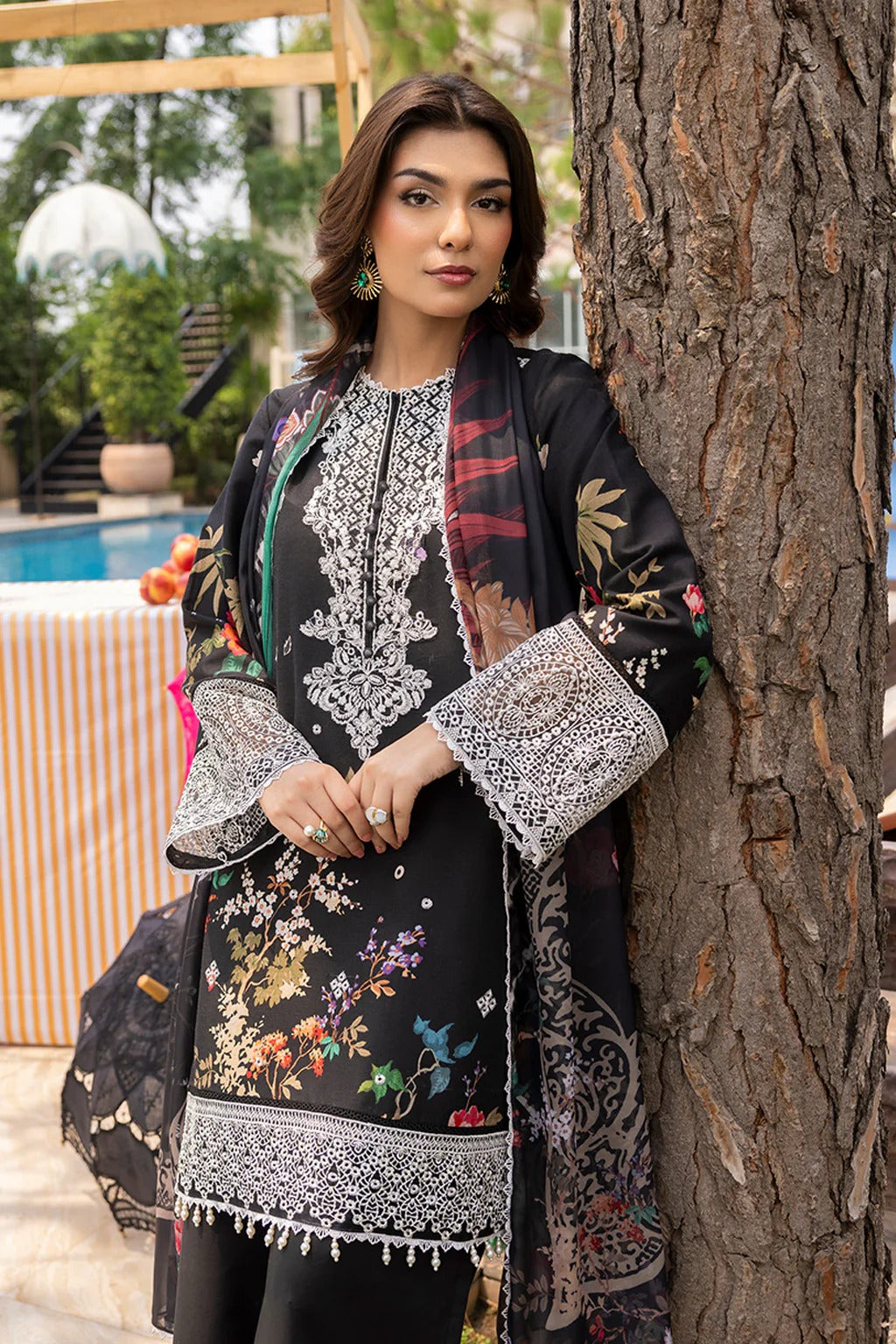 Mojito by Saad Sheikh Embroidered with Boring and Printed Lawn Unstitched 3Pcs