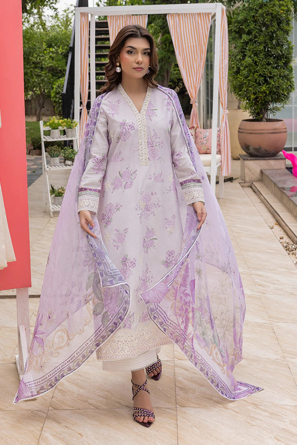 Mojito by Saad Sheikh Embroidered with Boring and Printed Lawn Unstitched 3Pcs