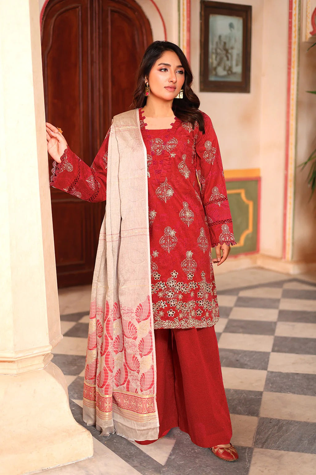 Johra Anaysha Embroidered Printed Lawn Unstitched 3Pcs