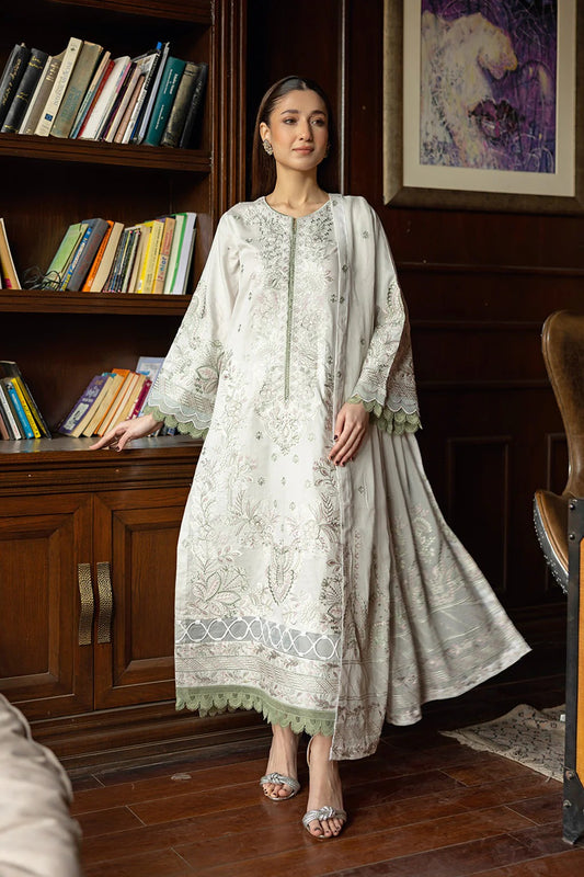 Johra Abshaam Embroidered Lawn Unstitched 3Pcs