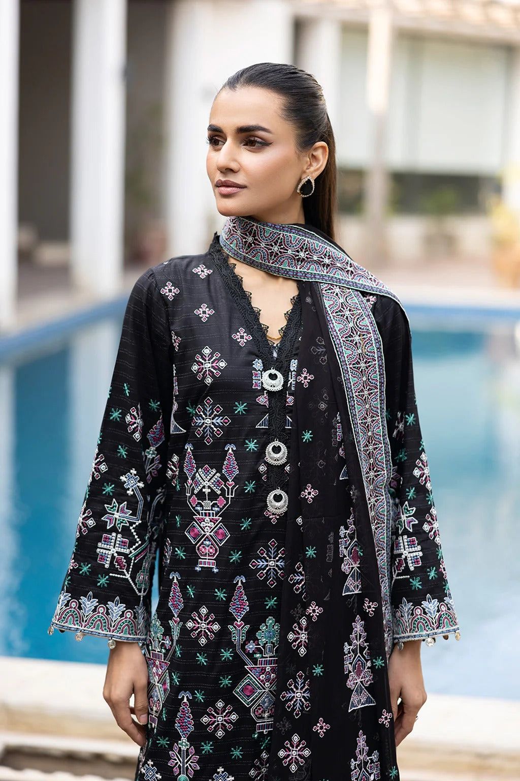 Johra Abshaam Embroidered Lawn Unstitched 3Pcs