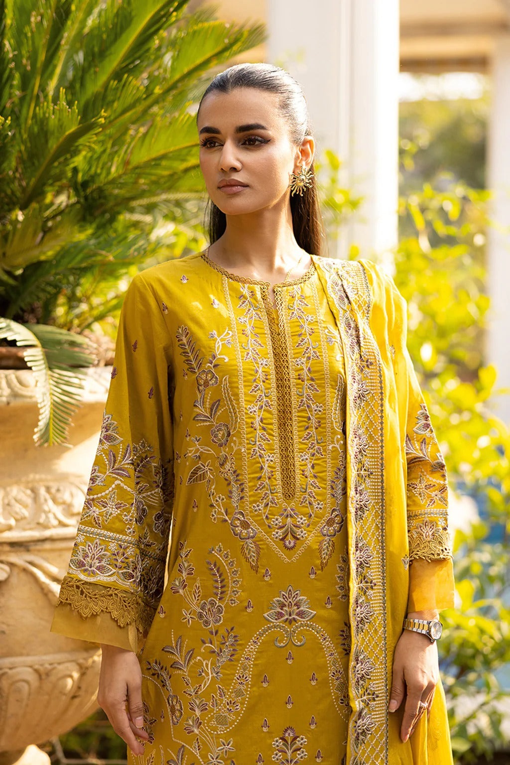 Johra Abshaam Embroidered Lawn Unstitched 3Pcs