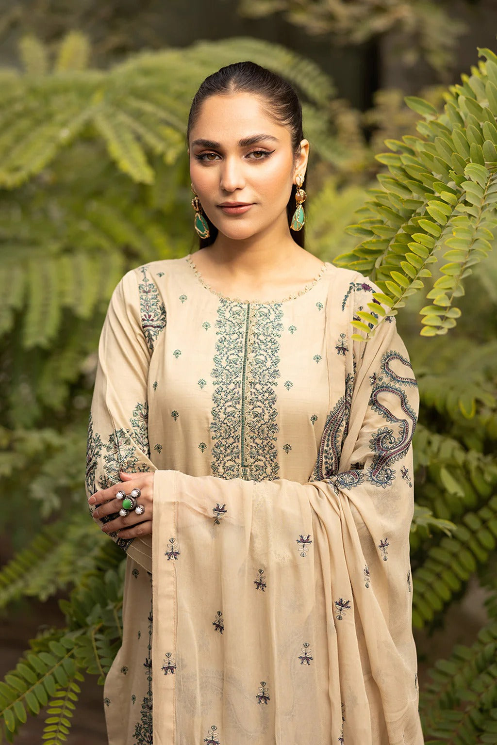 Johra Abshaam Embroidered Lawn Unstitched 3Pcs
