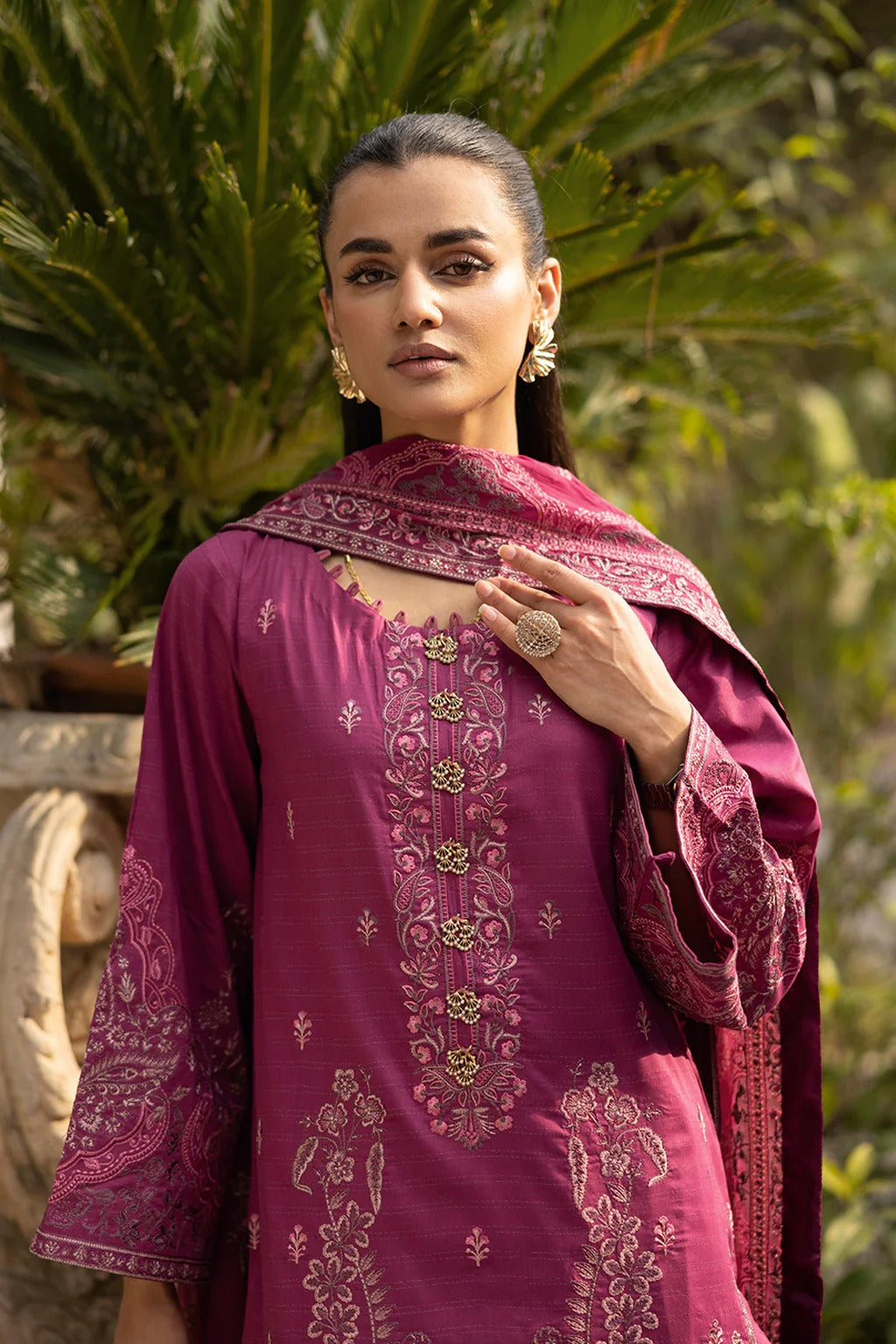 Johra Abshaam Embroidered Lawn Unstitched 3Pcs