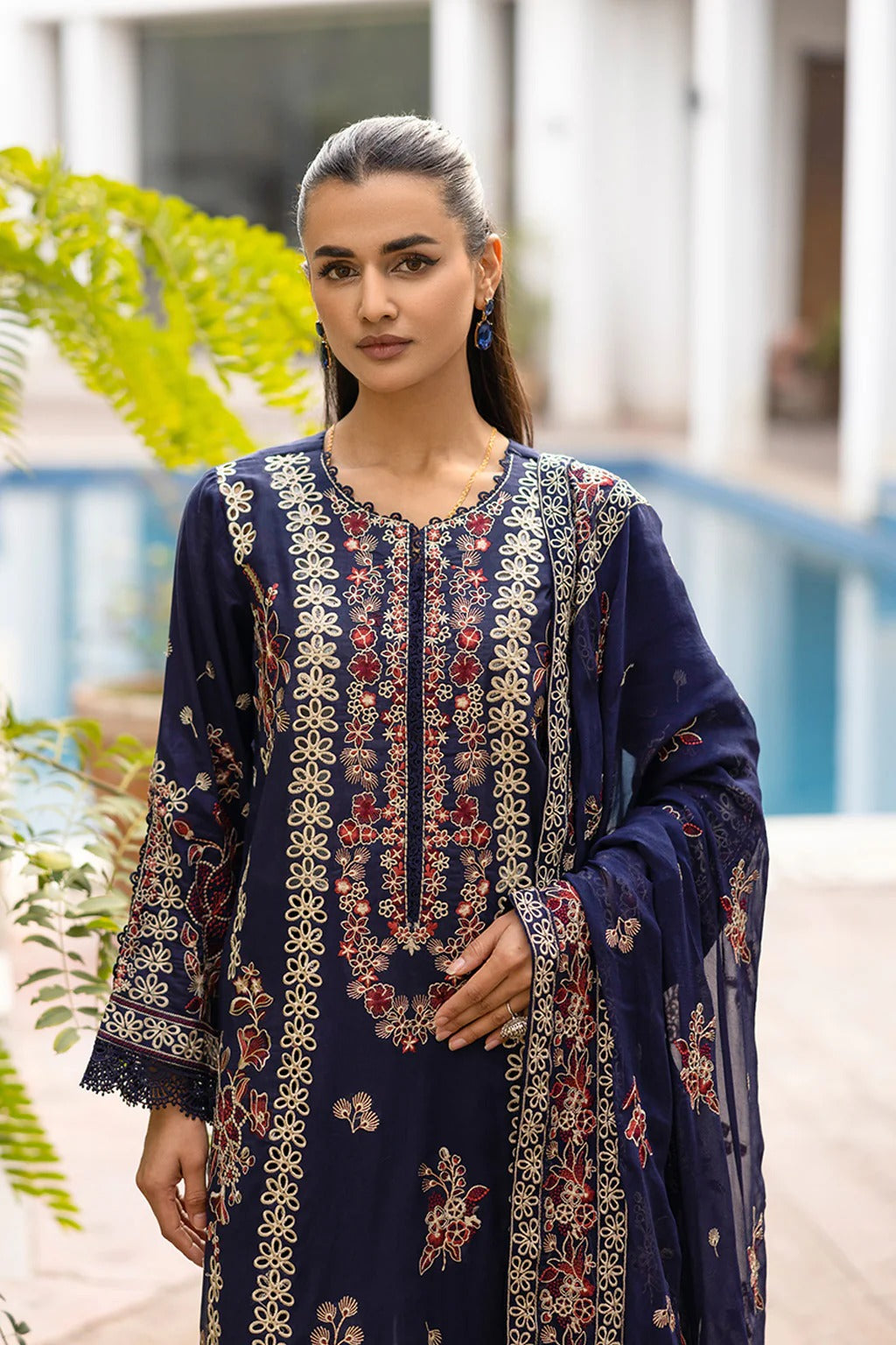 Johra Abshaam Embroidered Lawn Unstitched 3Pcs