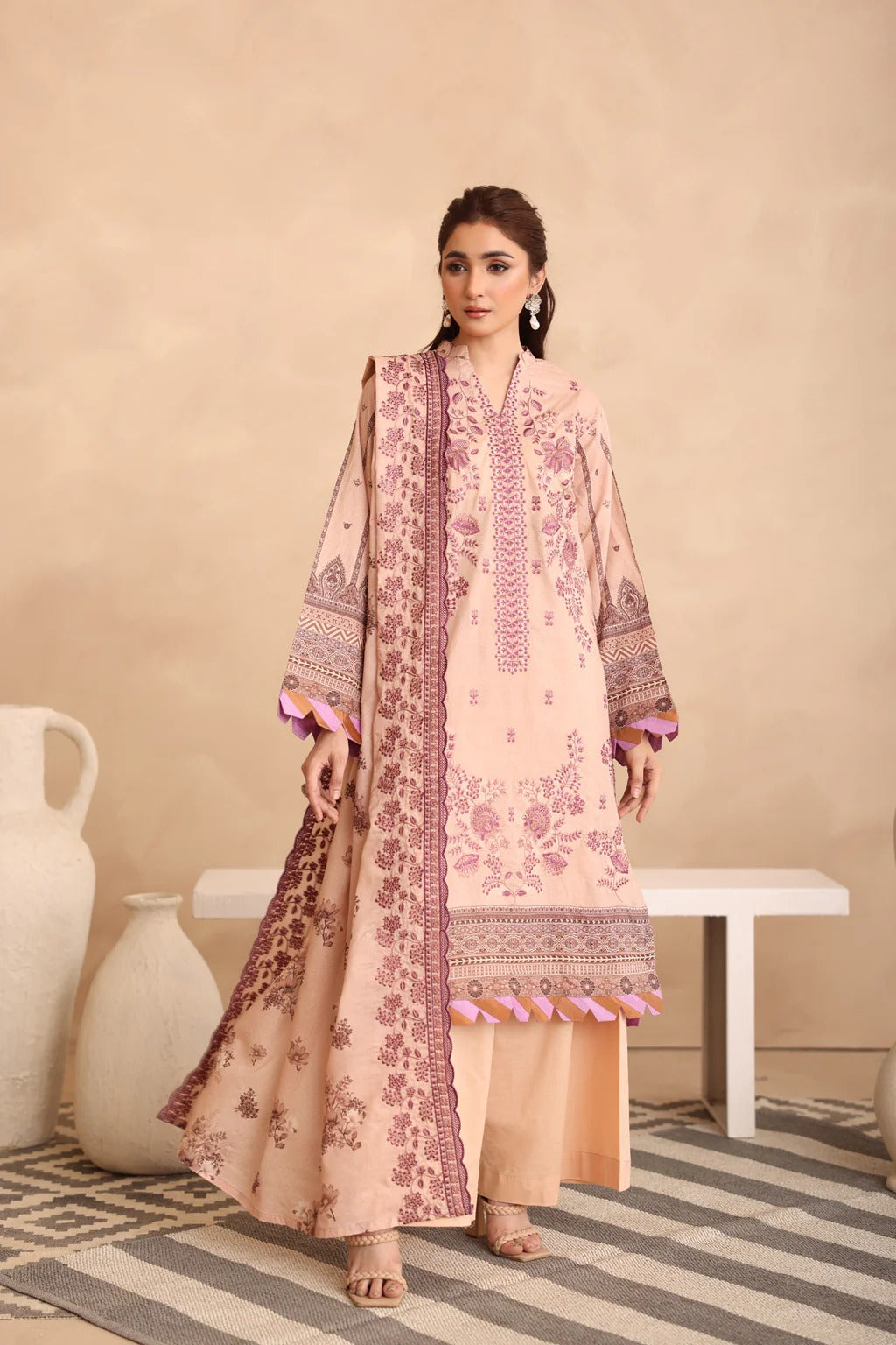 Johra Manara Embroidered Printed Lawn Unstitched 3Pcs