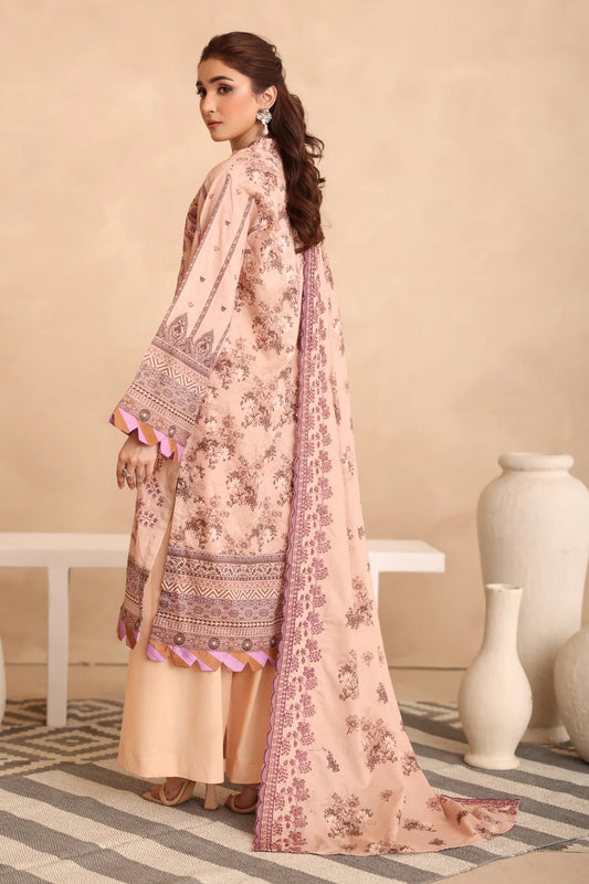 Johra Manara Embroidered Printed Lawn Unstitched 3Pcs