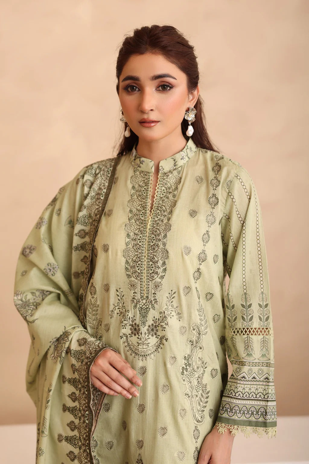 Johra Manara Embroidered Printed Lawn Unstitched 3Pcs