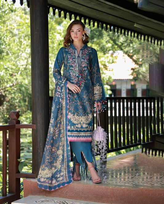 Jade Urbane Embroidered Lawn Unstitched 3pcs