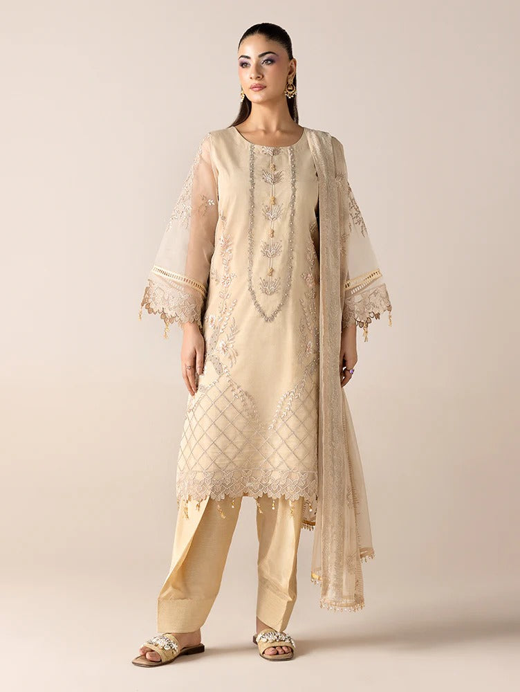 Aurapret By Zebtan Embroidered Organza Stitched 3 Piece