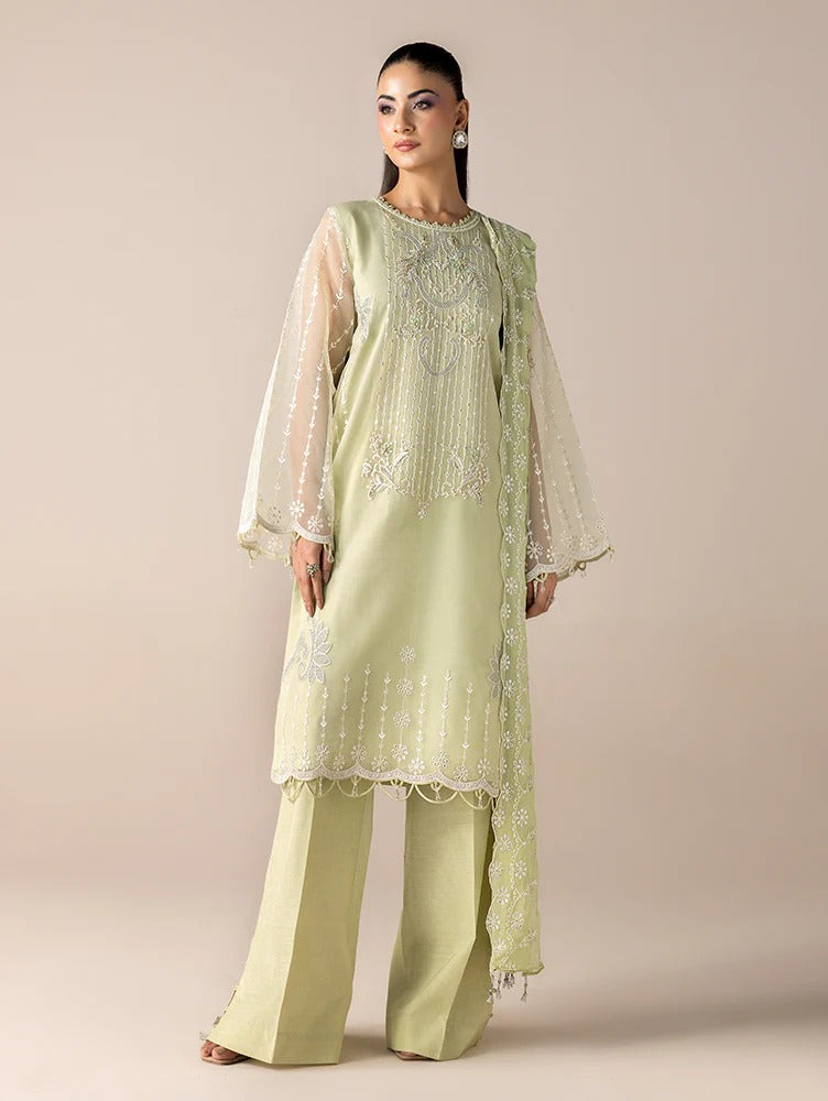 Aurapret By Zebtan Embroidered Organza Stitched 3 Piece