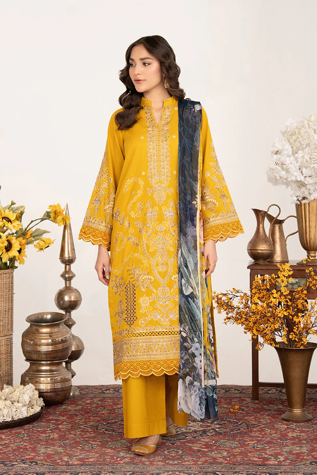 Johra Anavia Embroidered Bana Dora Lawn Unstitched 3Pcs