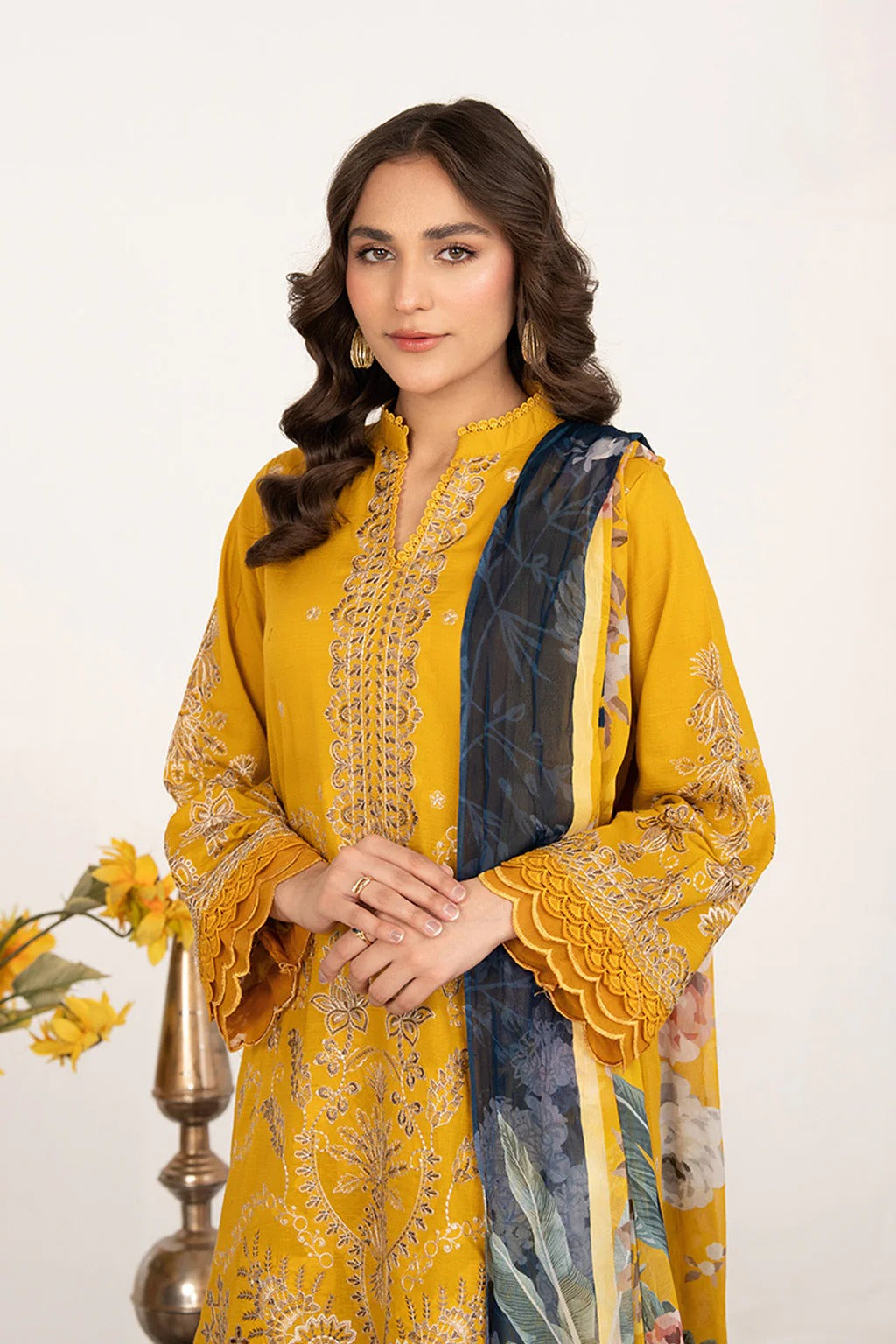 Johra Anavia Embroidered Bana Dora Lawn Unstitched 3Pcs