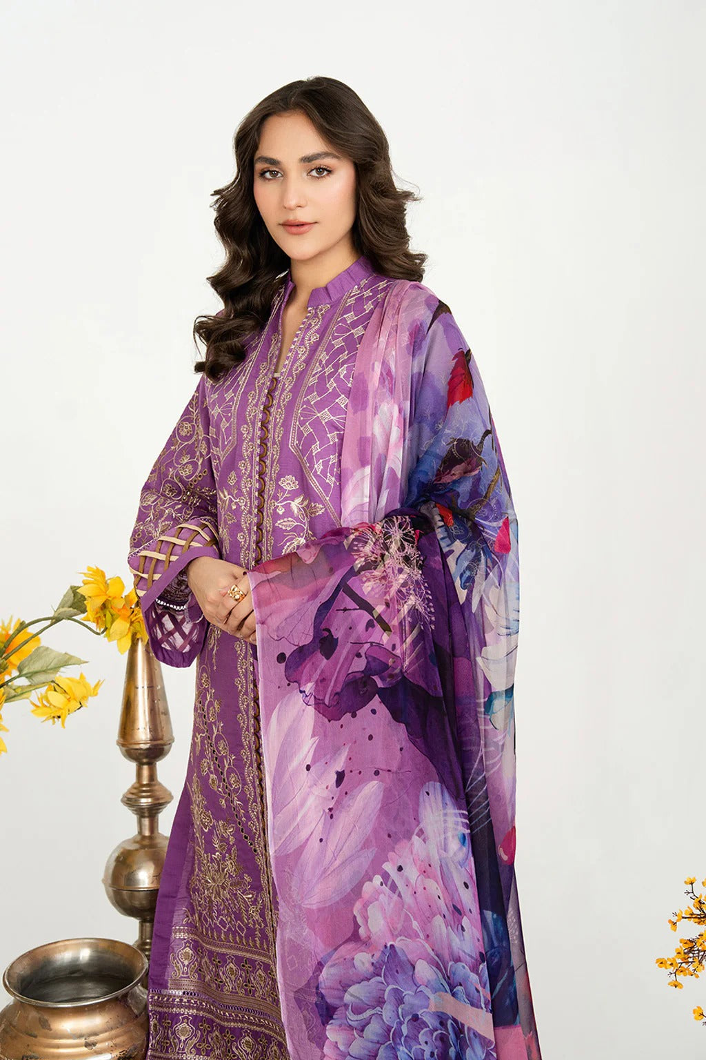 Johra Anavia Embroidered Bana Dora Lawn Unstitched 3Pcs