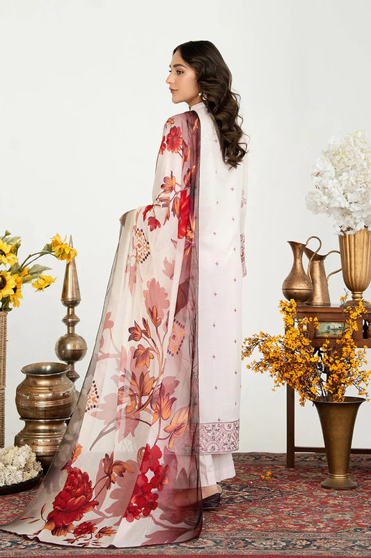 Johra Anavia Embroidered Bana Dora Lawn Unstitched 3Pcs