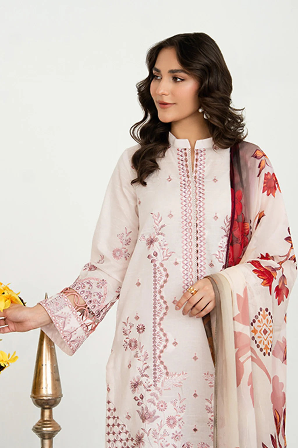 Johra Anavia Embroidered Bana Dora Lawn Unstitched 3Pcs