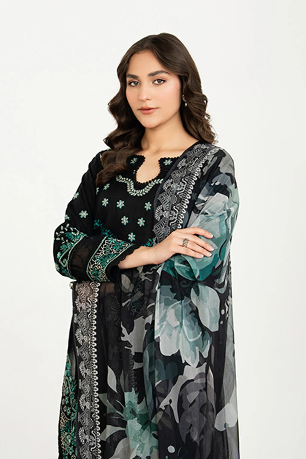 Johra Anavia Embroidered Bana Dora Lawn Unstitched 3Pcs