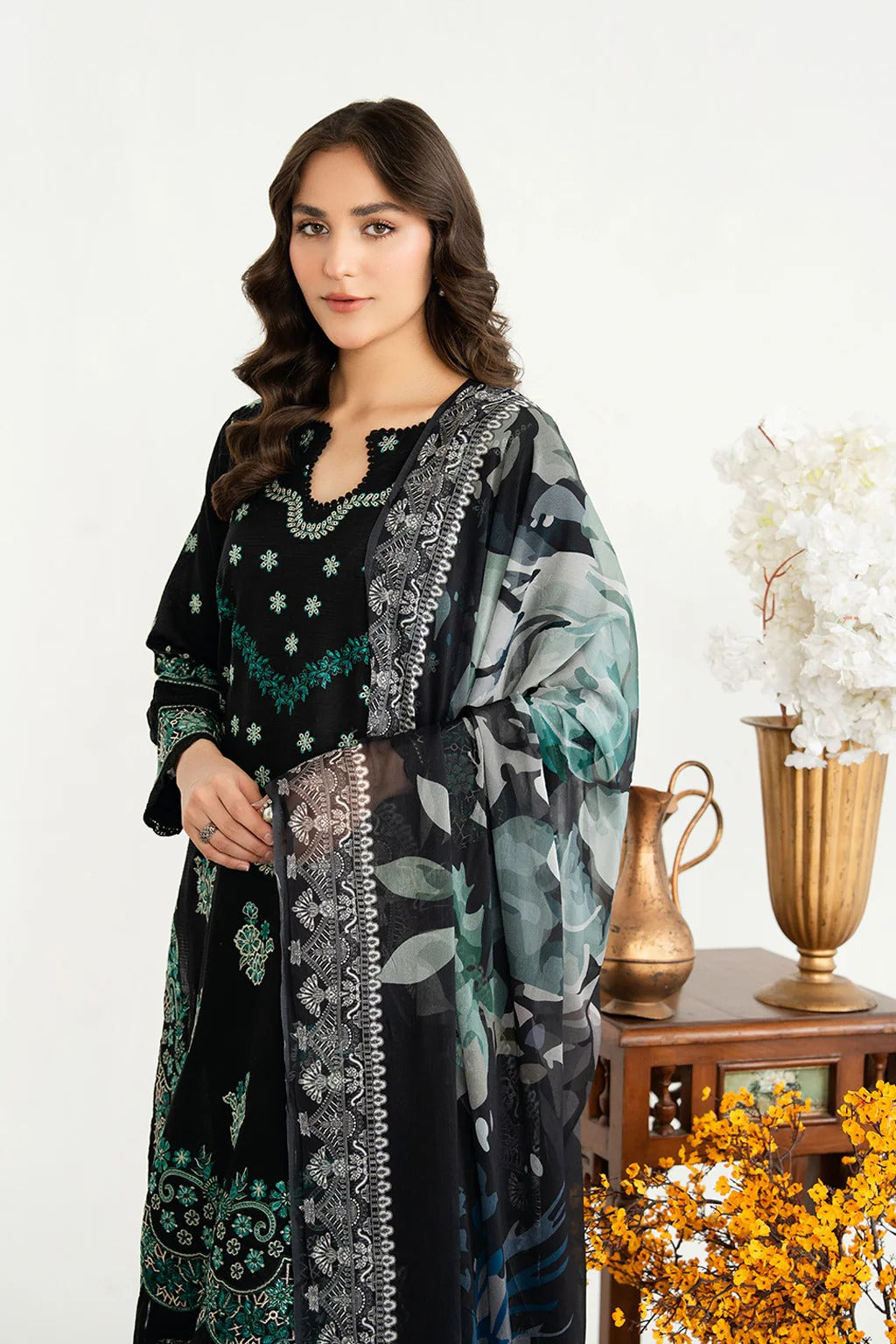 Johra Anavia Embroidered Bana Dora Lawn Unstitched 3Pcs