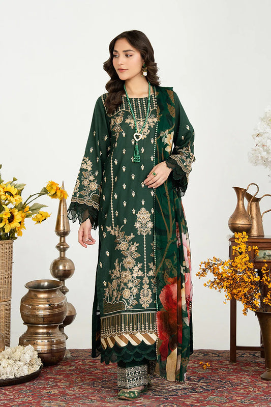 Johra Anavia Embroidered Bana Dora Lawn Unstitched 3Pcs