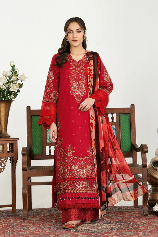 Johra Anavia Embroidered Bana Dora Lawn Unstitched 3Pcs